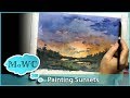 How to Make a Sunset Glow in Watercolor.