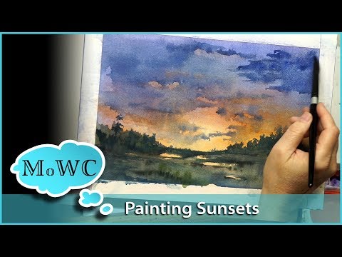 How to Make a Sunset Glow in Watercolor