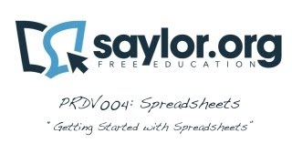 Introduction to Spreadsheets: Spreadsheets - Professional Development 004