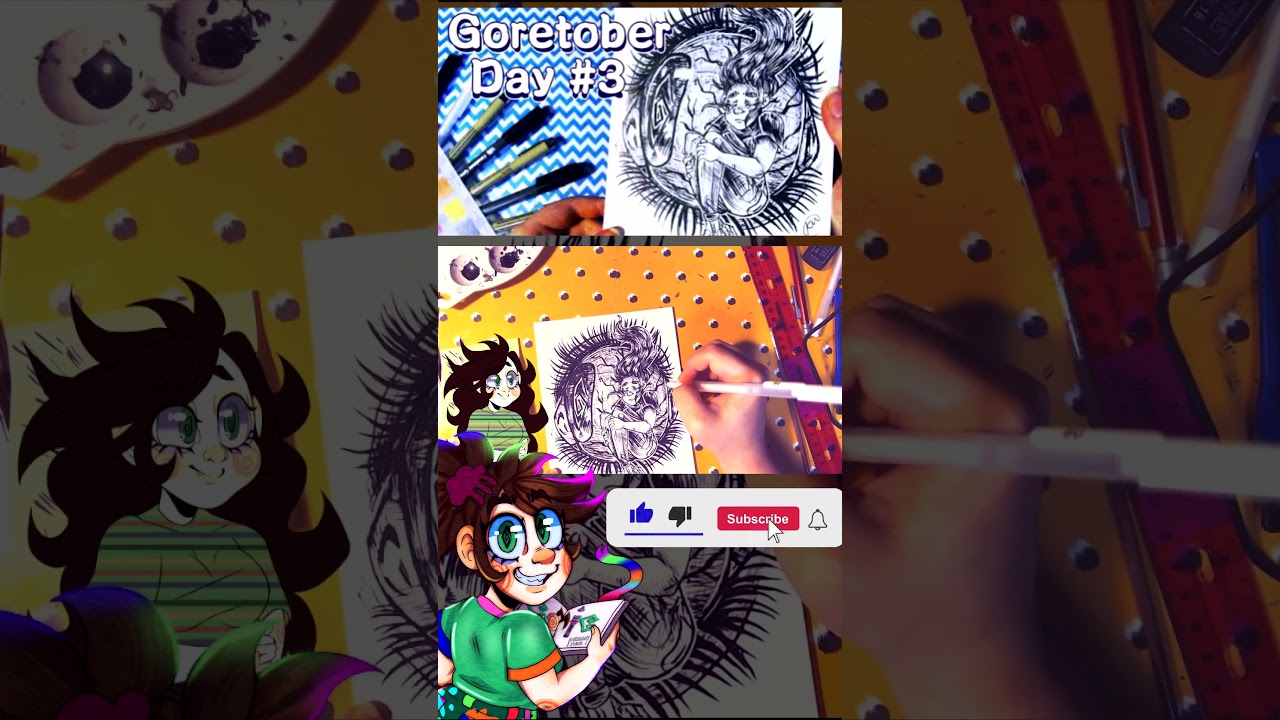 Goretober #3- I Struggled to finish this drawing (Prompt: SLEEP PARALYSIS) 