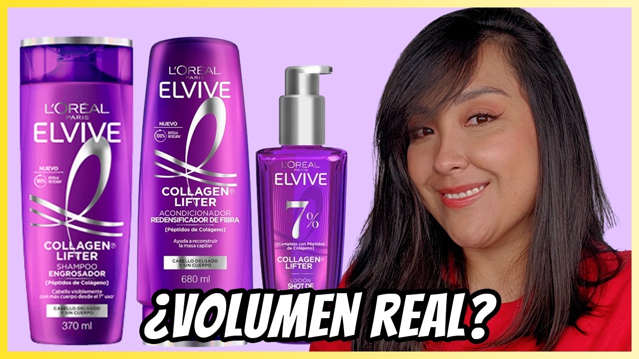 Probé la NUEVA línea Elvive Collagen Lifter | ¿Volumen real o puro marketing?