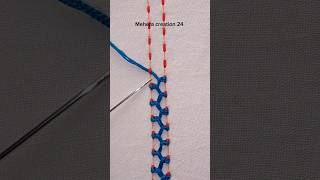 Beautiful border design embroidery💙🪡#embroidery #viralvideo #design #handmade #viralshorts