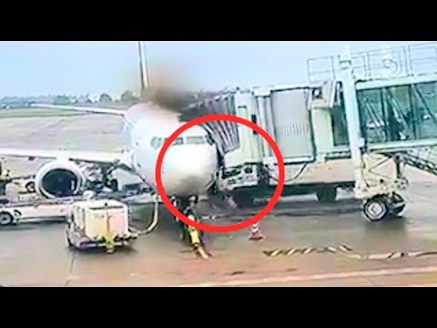 AIRPLANE KISSED THE TRUCK