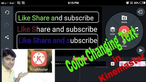 Kinemaster text colour changing tutorial !!! 2018 !!!