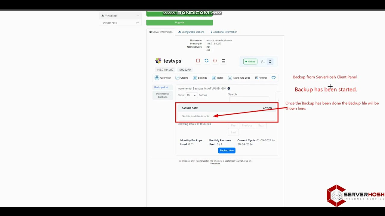 ServerHosh.com - VPS Backup and Restore