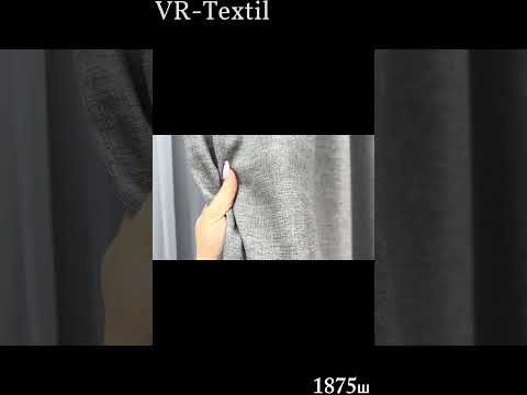 Шторна тканина льон фактурний легкий, колекція “ALORA-TON”. Колір світло-сірий. Код 1875ш, видео 1