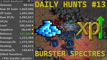 Tibia | Monk 438 | Burster Spectres | Daily Hunt #13