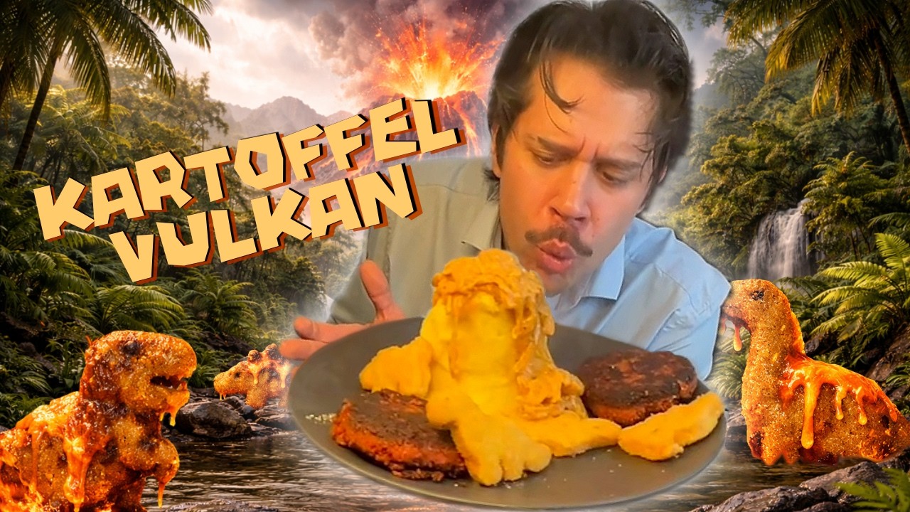 🌋Dieser VEGANE Vulkan spuckt Sauce!🔥Dino Nuggets im Lava-Chaos 🦖