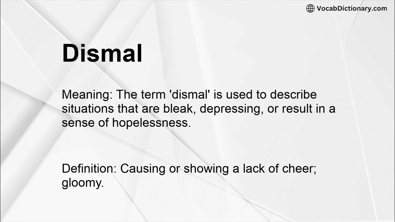dismal-meaning-youtube