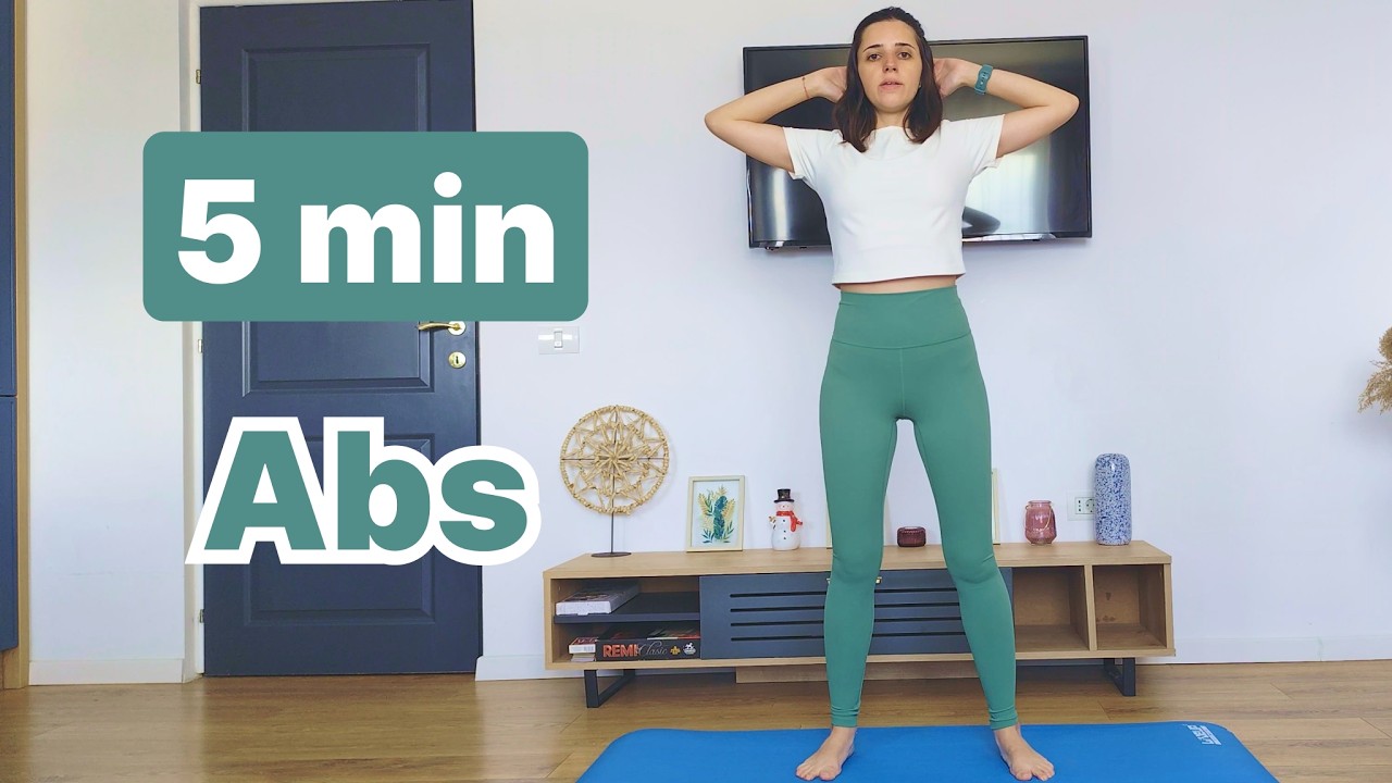 5 Min Standing Abs Workout | Quick No Equipment Home Routine - YouTube