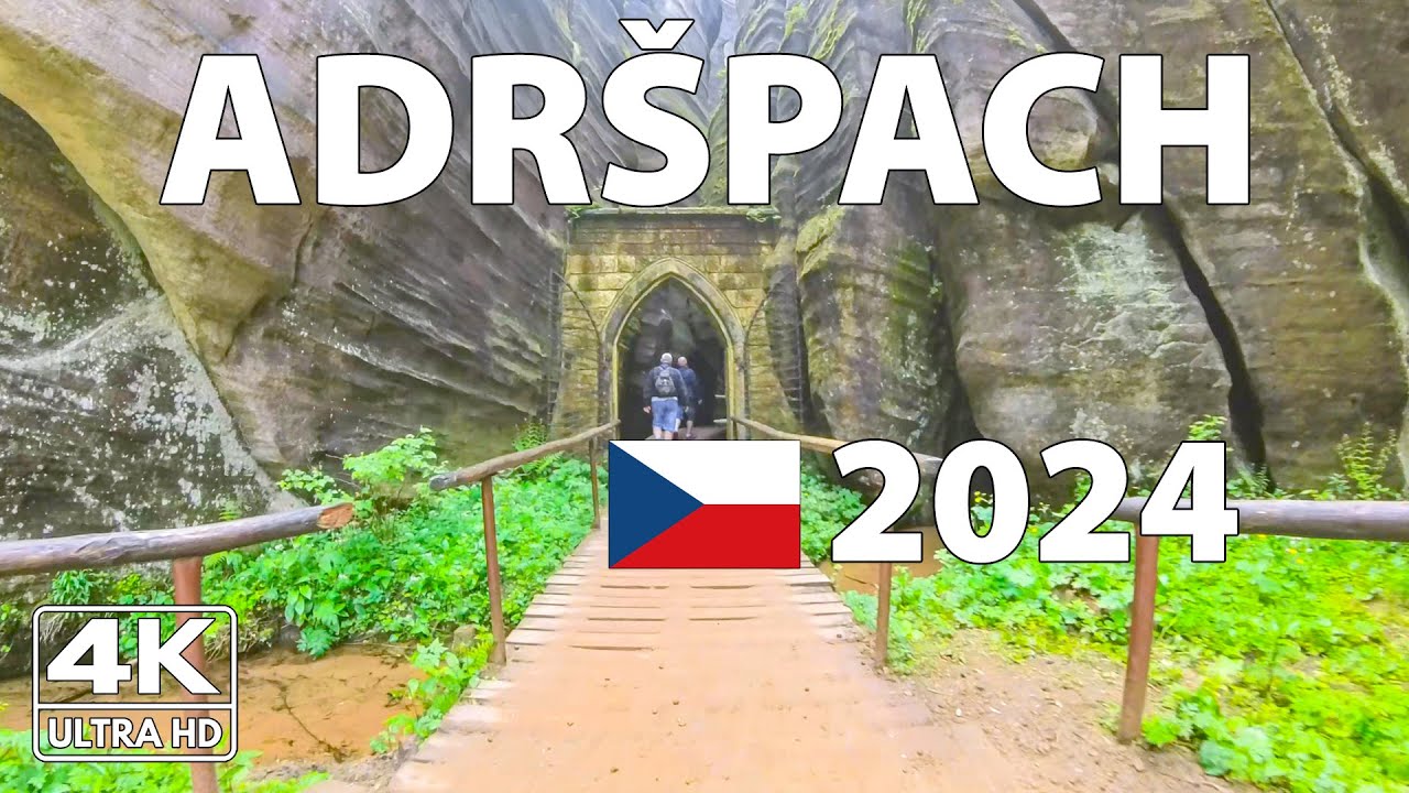 Адршпах Чехия Прогулка Walking Tour ⛅️ 4K с Субтитрами