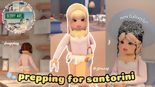 come prep with me for santorini,greece🎀|shopping,nails and lash extension, haircut|-berryavenue rp