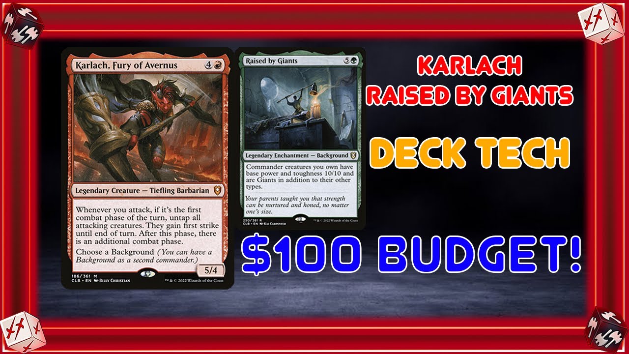 Karlach, Fury of Avernus | Raised by Giants Deck Tech in Less Than 5.5 Minutes! Karlach, Fury of Avernus | Raised by Giants Deck Tech in Less Than 5.5 Minutes!