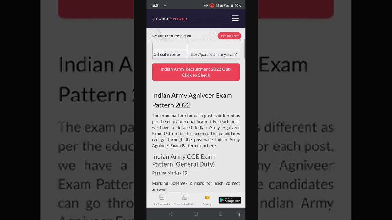 Agniveer Indian army exam pattern for general duty, clerk, tecnical