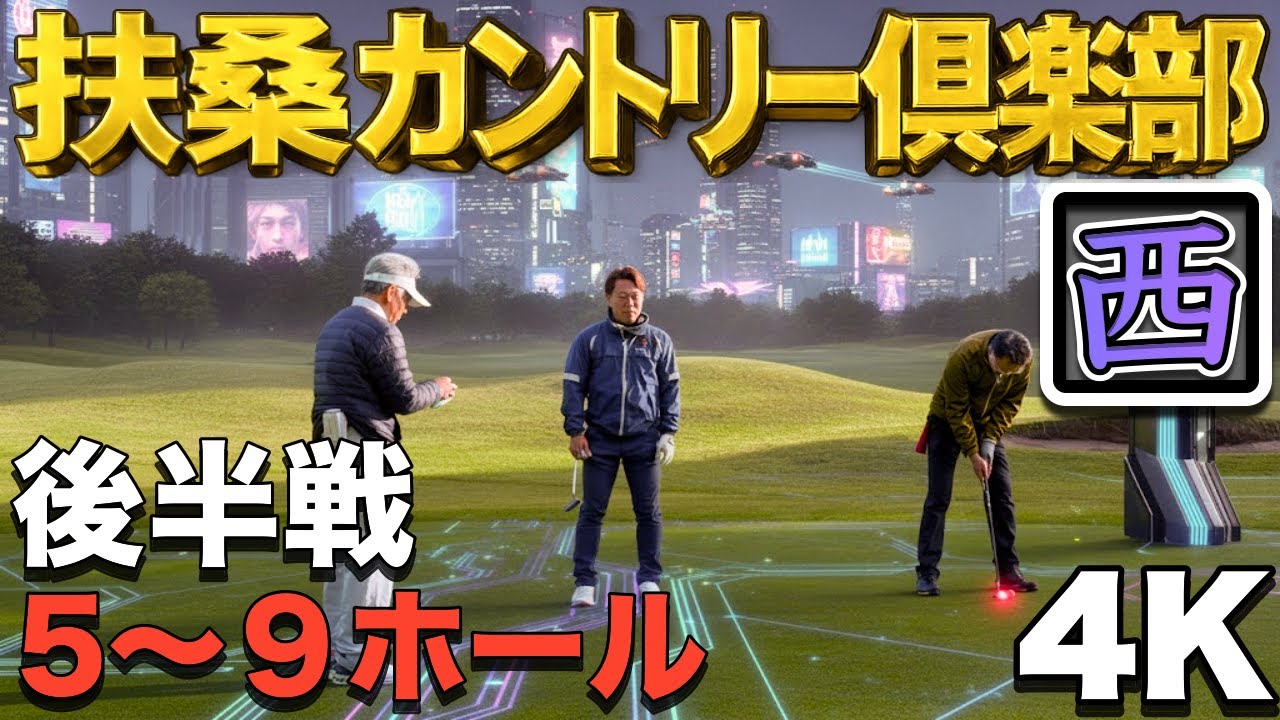 扶桑カントリー倶楽部④後半戦 西コース 5H〜9H 4K高画質ラウンド動画 ベントグリーン2025年11月