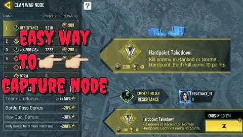 How to capture the hardpoint node in clan war easily/tips/call of duty mobile