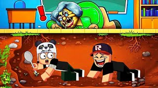 OKULUN ALTINDAN KAÇIYORUZ AMA ÖĞRETMEN UYANDI!! 🔥 - (Roblox Mega School Escape OBBY)