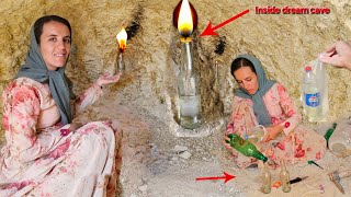 Pregnant mother's creativity in cave surprised everyone with lantern-making trick