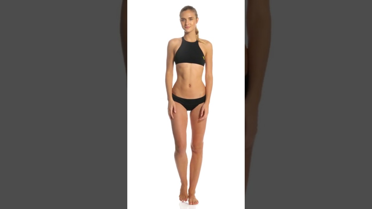 Arena Womens Rulebreaker Think Crop Bikini Top Athletic Sport Swim Top for Women