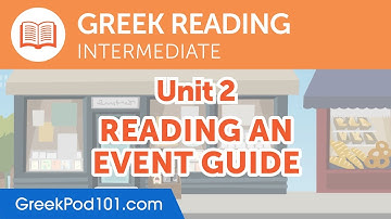 Greek Intermediate Reading Practice - Reading an Event Guide
