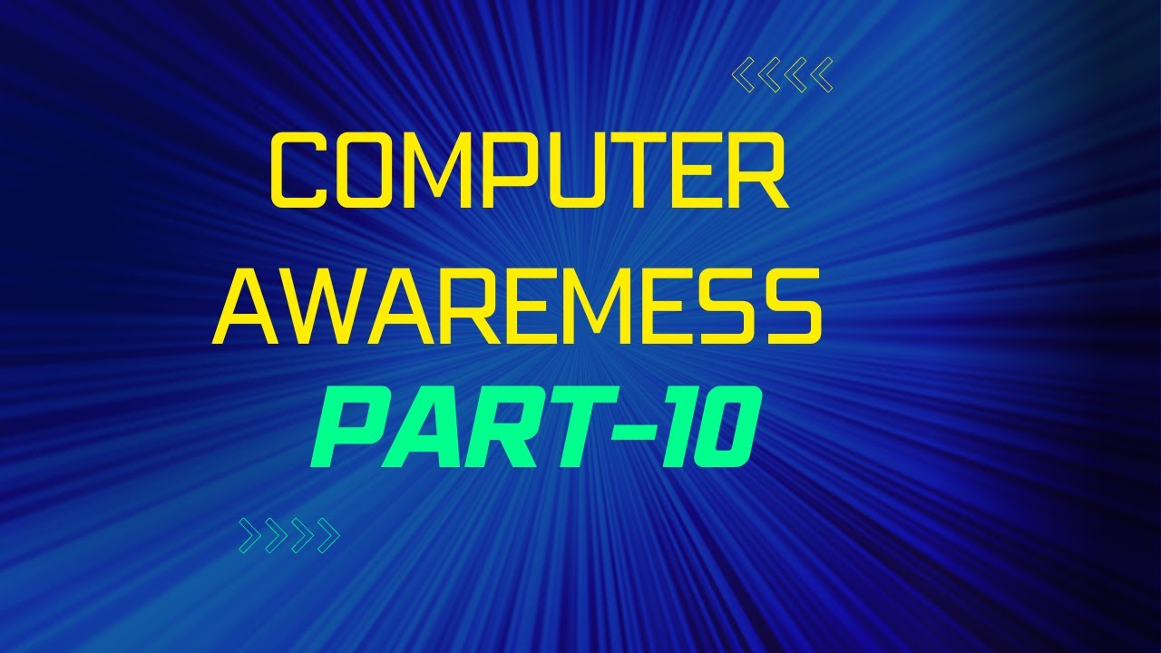 Computer Awareness || Part - 10 || Computer #computerbasics # ...