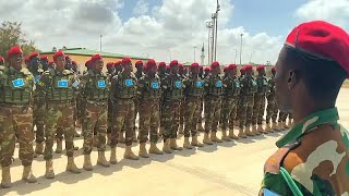 'Somali Eagles' train at barracks in Mogadishu
