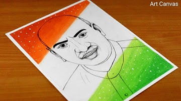 K. Kamarajar Drawing With Oil Pastel Step by Step / Drawing K. Kamarajar / Freedom Fighters