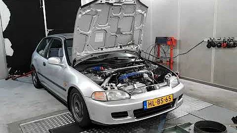 Dolf Dyno Tuned Honda Civic EG4 Sleeved/Build D16Z6 Garrett GT2860RS Turbo 13/14 PSi Dyno Run