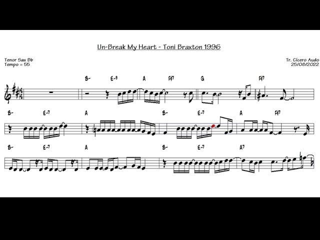 Tears For Fears - Woman In Chains - Sheet Music For Alto Saxophone