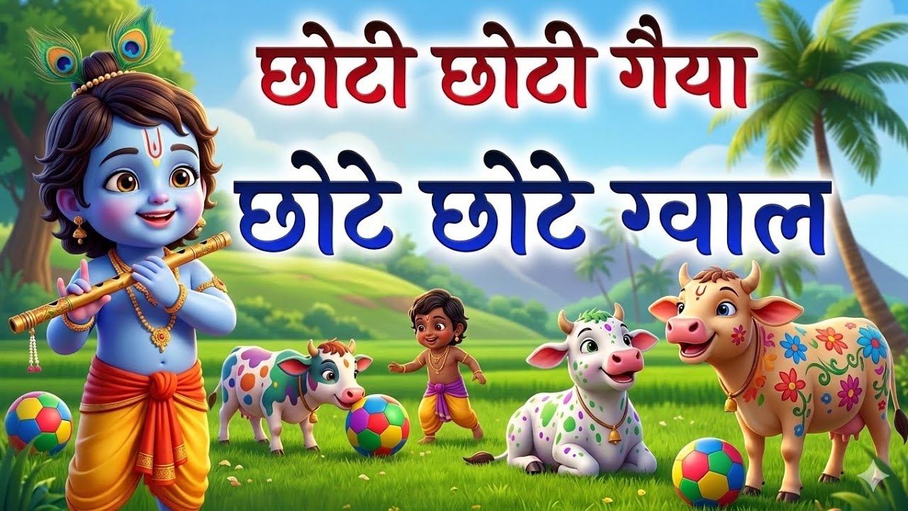 Choti Choti Gaiya, Chote Chote Gwal | छोटी छोटी गैया | #Little Krishna Bhajan - Krishna Bal Leela