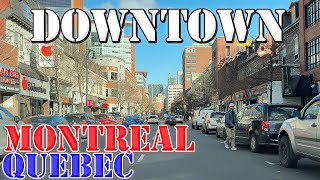 Montreal - Quebec - Canada - 4K Downtown Drive