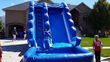 How to Roll up a Big water slide (Schow Style)
