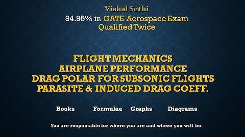 Airplane Performance - Drag Polar for Subsonic Flights - Parasite and Induced Drag Coefficients