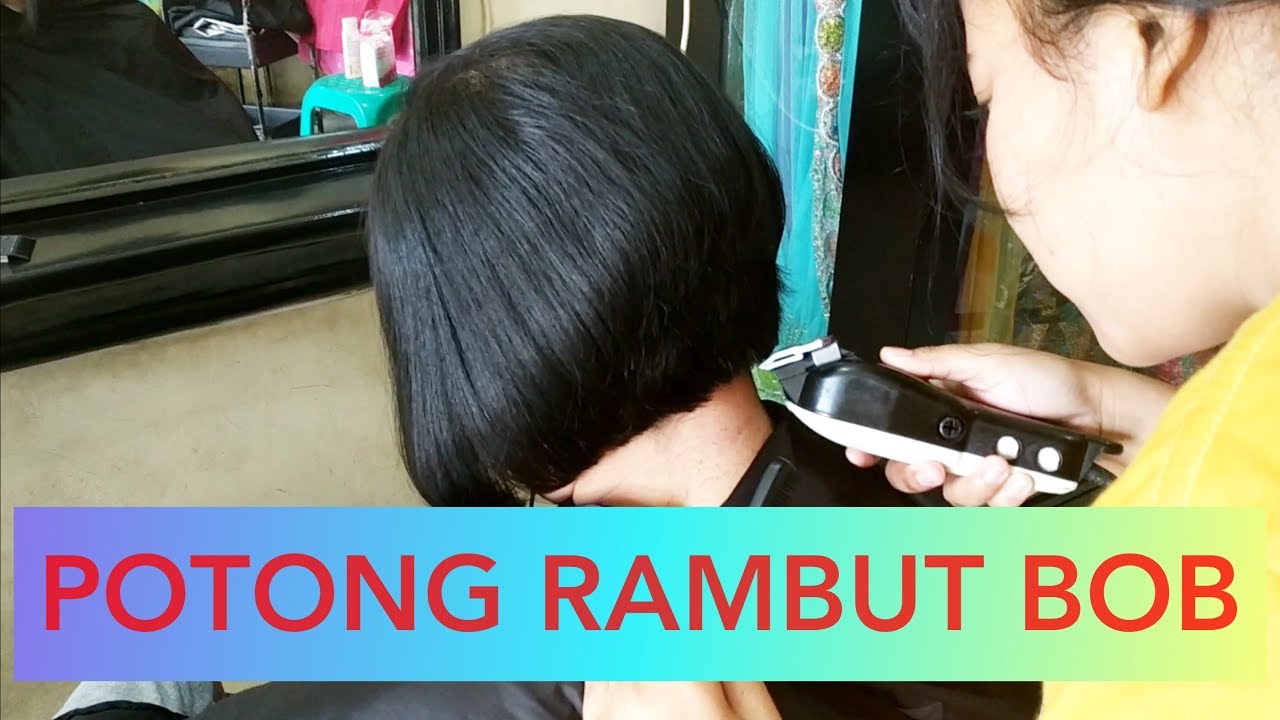 GAMPANG POTONG  RAMBUT  BOB  YouTube