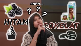 24 JAM MAKAN MAKANAN WARNA HITAM & COKELAT! APA AJA YA?