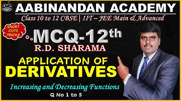 Rd Sharma solutions class 12 increasing and decreasing functions |  Exercise 17.2 class 12| Q 1 to 5