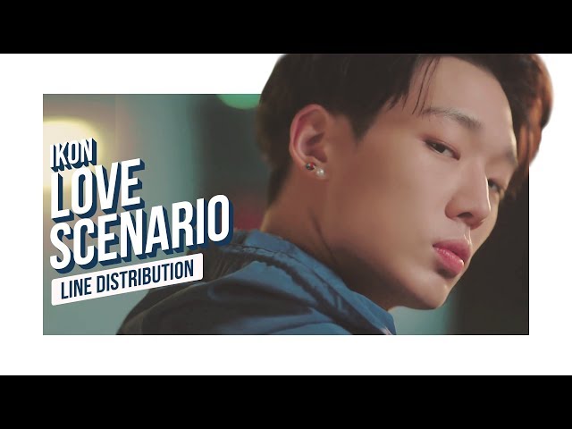 iKON - LOVE SCENARIO Line Distribution (Color Coded) | 아이콘 - 사랑을 했다 class=