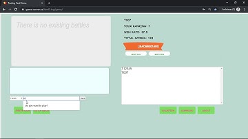 Trading Card Game - v3.0 HTML5 game client (chat and create battle room)(Portuguese)