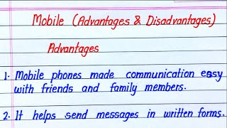 Essay on Advantage and Disadvantage of Mobile in English | Mobile phone Essay Writing in English