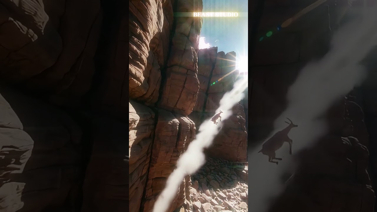 Jet-Powered Goat: Soaring Through the Skies on a Cliffside Blast! 🐐✈️⛰️