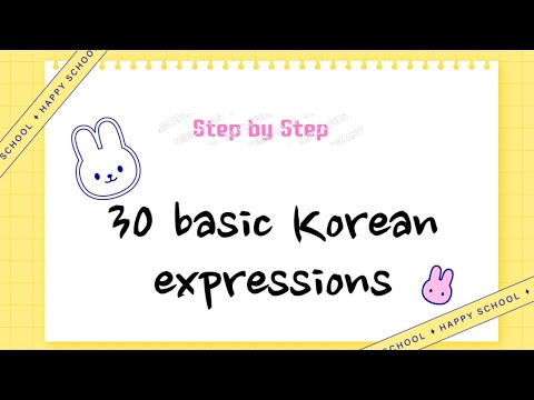 30 basic Korean expressions !!! - YouTube