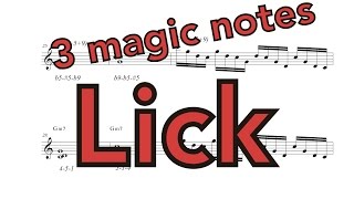 3 Magic Notes Lick (ENG sub) It fits great in more than 15 chords! Jazz Saxophone Lessons