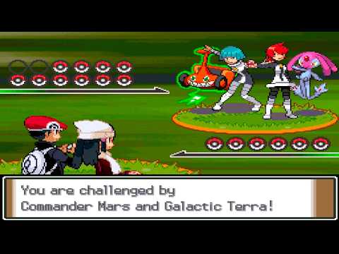 Pokemon Platinum Kaizo - vs Team Galactic Commander Mars (Tag Battle with Dawn, Sandstorm)