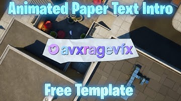 Tutorial : How To Make This *INSANE* Paper Text Intro [Edit Like Smuti]