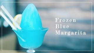 Frozen blue margaritas made with natural dyes 