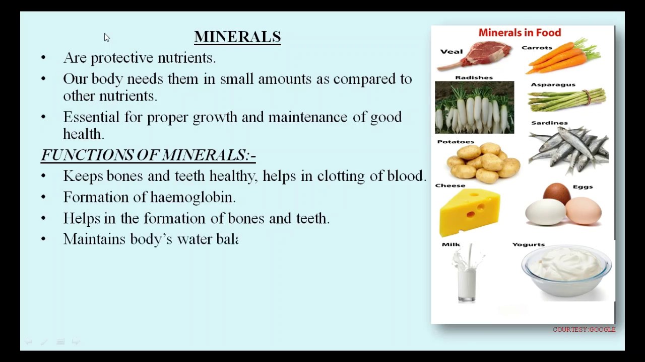 food minerals essay