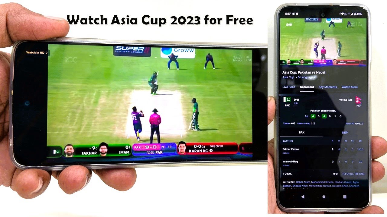 How to Watch Asia Cup 2023 Live Matches for Free in Phone