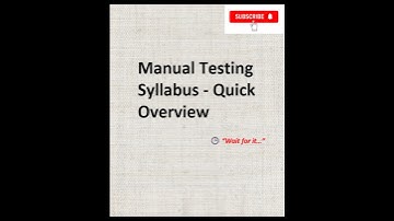 Manual Testing Syllabus | Guide for Beginners! #shorts #manualtesting #softwaretesting