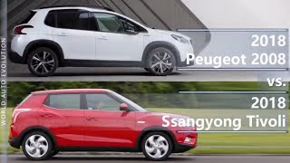 2018 Peugeot 2008 vs 2018 Ssangyong Tivoli (technical comparison)