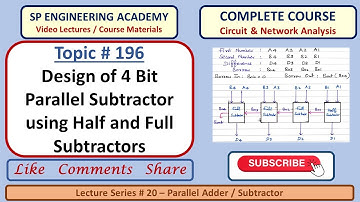 196 Design of 4 Bit Parallel Subtractor using Half and Full Subtractors